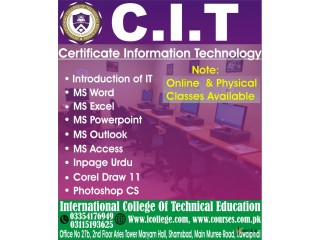 Best CIT (6 Months) Course In Sahiwal